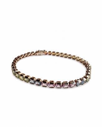 Bracciale tennis oro rosa e zaffiri colorat 6.5 ct