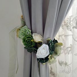 Embrasse floreale per tende fatta a mano