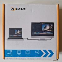 KCEVE KVM Switch in metallo, HDMI 8K@60Hz 4K@ 120H