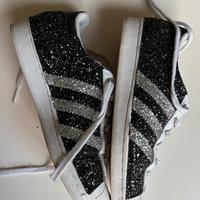 Sneakers Adidas Superstar Glitter Black and Silver