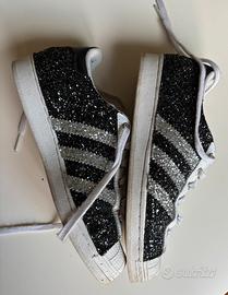 Sneakers Adidas Superstar Glitter Black and Silver
