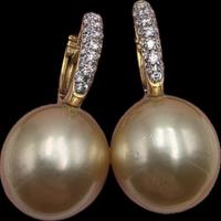 ORECCHINI ORO PERLE DIAMANTI