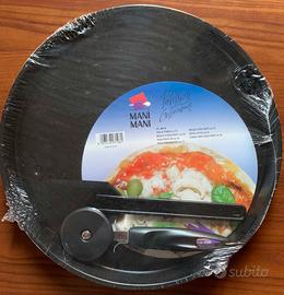 Teglia tonda per pizza 33 cm "Mani Mani"