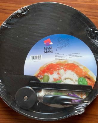 Teglia tonda per pizza 33 cm "Mani Mani"
