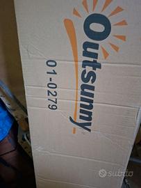 GAZEBO OUTSUNNY CON TETTO IGNIFUGO 215x150x210