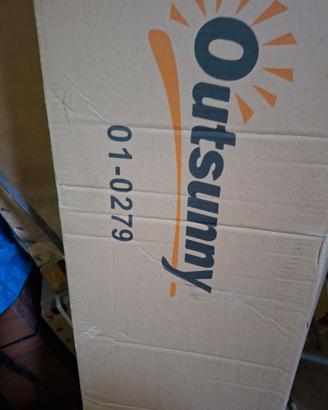 GAZEBO OUTSUNNY CON TETTO IGNIFUGO 215x150x210