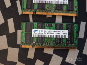 kit RAM 2x2gb sodimm pc2 6400s samsung
