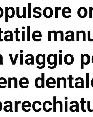 Idropulsore portatile da viaggio senza batteria