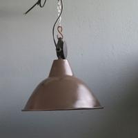 Lampada industriale a campana restaurata
