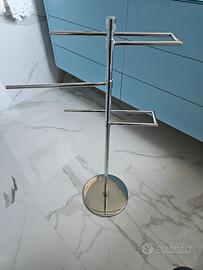 piantana per bagno in acciaio cromato