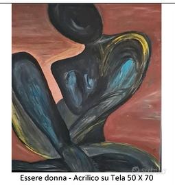 Dipinto acrilico su tela 50x70 - Arredamento e Casalinghi In vendita a Roma