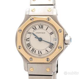 Cartier Santos Octagon Lady 187903 Acc/Oro Quartz