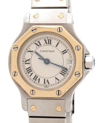 Cartier Santos Octagon Lady 187903 Acc/Oro Quartz