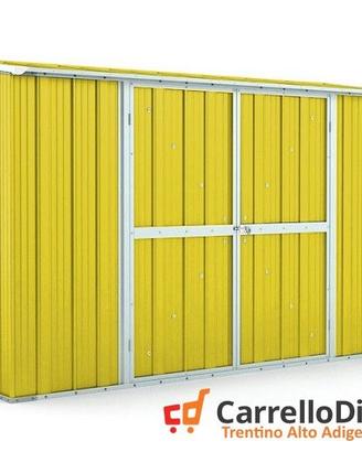 Casetta in lamiera per esterno 307x100cm giallo