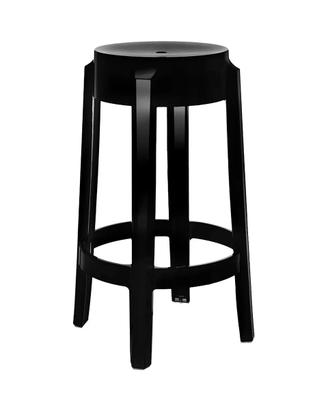 Kartell Charles Ghost h75 - 2 sgabelli neri nuovi