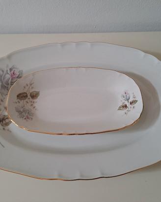 Richard Ginori 2 piatti ovali rosa grigia vintage