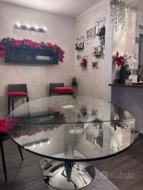 Tavolo di design vetro allungabile