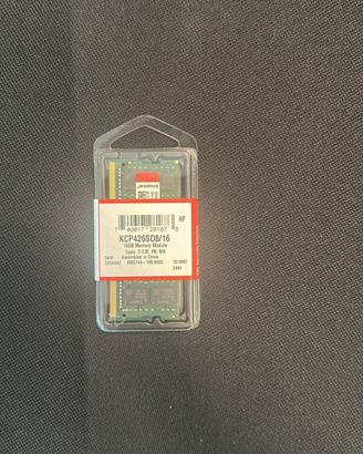 2 RAM 16GB DDR4 2666MHz NUOVE Kingston Laptop 
