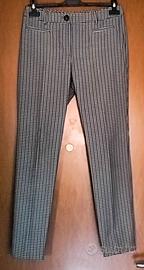 Pantalone donna Peserico quadri marrone nero tg42