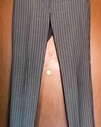 Pantalone donna Peserico quadri marrone nero tg42