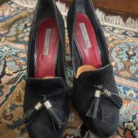 Scarpe Decollete Scamosciate Nere plateau