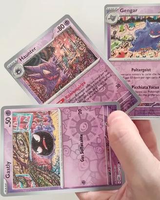 Lotto Pokemon 151 evoluzione di Gengar Reverse