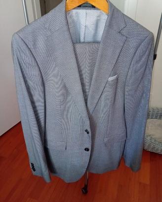 Abito Uomo ZARA MAN Grigio Micro Trama Slim Fit
