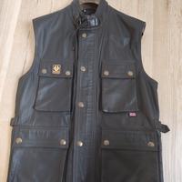 Gilet belstaff in pelle nero taglia 42