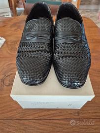 Scarpe in cuoio nero anni 80-90 taglia 40 e 1/2