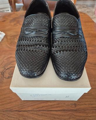 Scarpe in cuoio nero anni 80-90 taglia 40 e 1/2