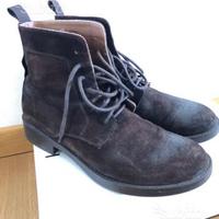 Stivaletto scarpa pelle scamosciata uomo 42