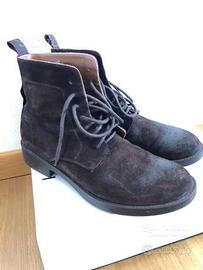 Stivaletto scarpa pelle scamosciata uomo 42