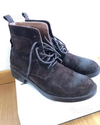 Stivaletto scarpa pelle scamosciata uomo 42