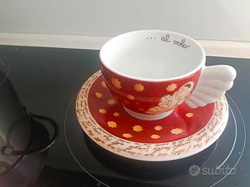 tazza piccola natalizia doppio piatto Thun 