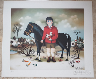 Litografia Naif numerata e firmata da Ljuba Stolfa