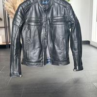 Giacca da moto in pelle Ixon Crank Air nera