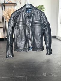 Giacca da moto in pelle Ixon Crank Air nera