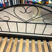Letto Princess in ferro battuto con rete
