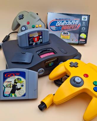 Nintendo 64 Console Black PAL + 2 Controller