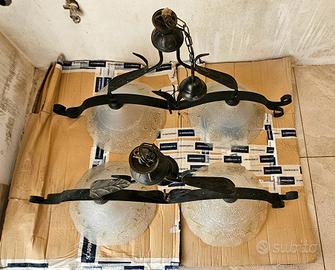 lampadari ferro battuto 