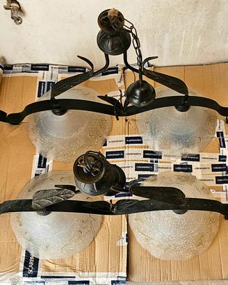 lampadari ferro battuto 