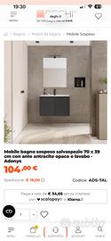 Mobile bagno sospeso