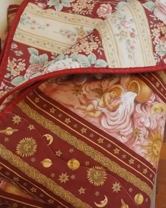 Trapunta Matrimoniale Reversibile Floreale Angeli