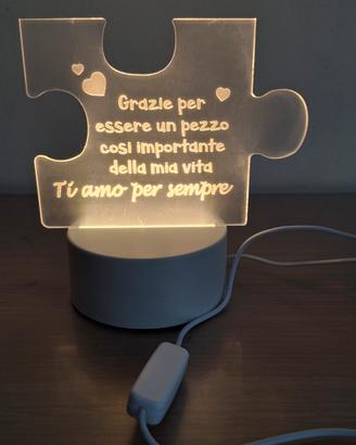 Lampada LED Notturna Puzzle - Ti amo per sempre