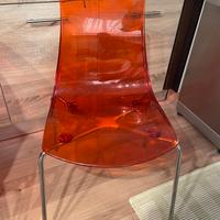 Sedie cucina in plastica rossa