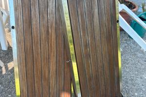Passerella idraulica inox e teak