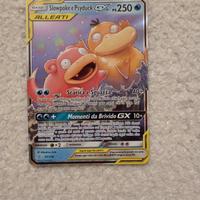 Carta Pokémon Slowpoke e Psyduck GX ALLEATI