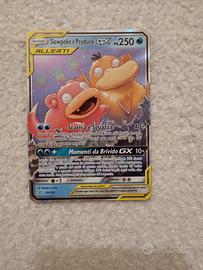 Carta Pokémon Slowpoke e Psyduck GX ALLEATI