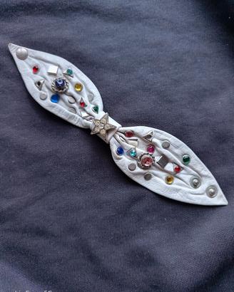  Braccialetto in pelle Bianca. 