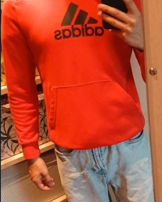 Hoodie Adidas rosso - 14y/165cm